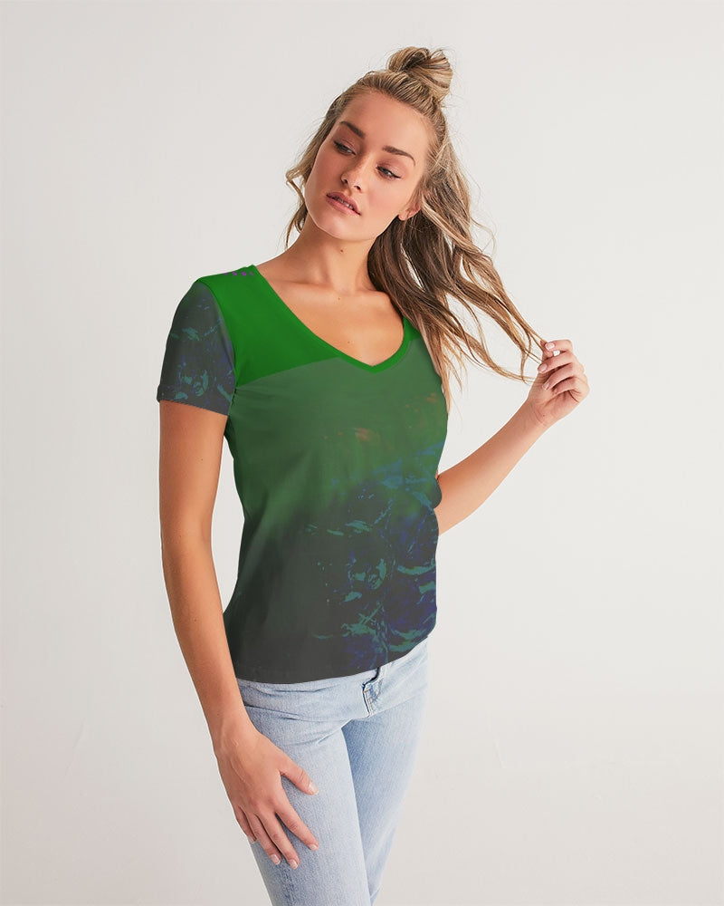 Green Danube Women's V-Neck Tee