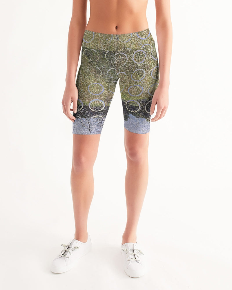 Circular Prairie Women's Mid-Rise Bike Shorts