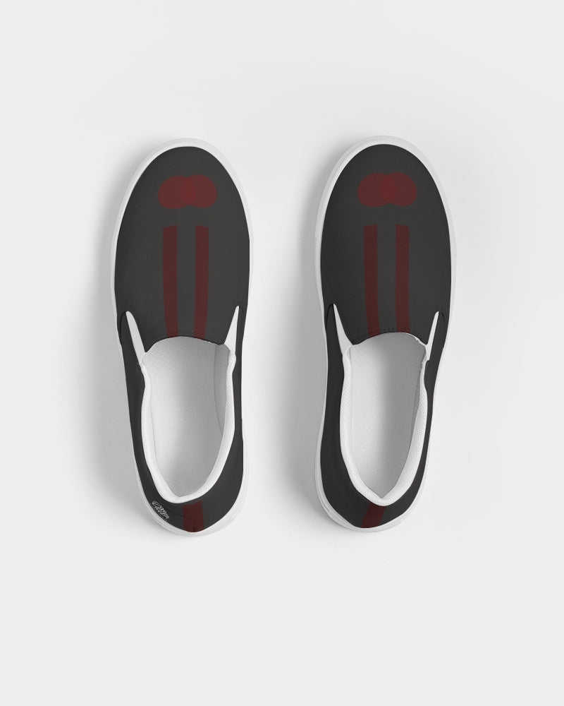 Mud Grey Burg Stripes Women's Slip-On Canvas Shoe