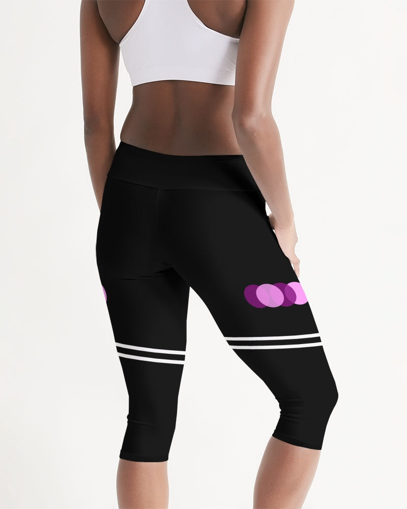 Burgundy Pinks Team Women's Mid-Rise Capri