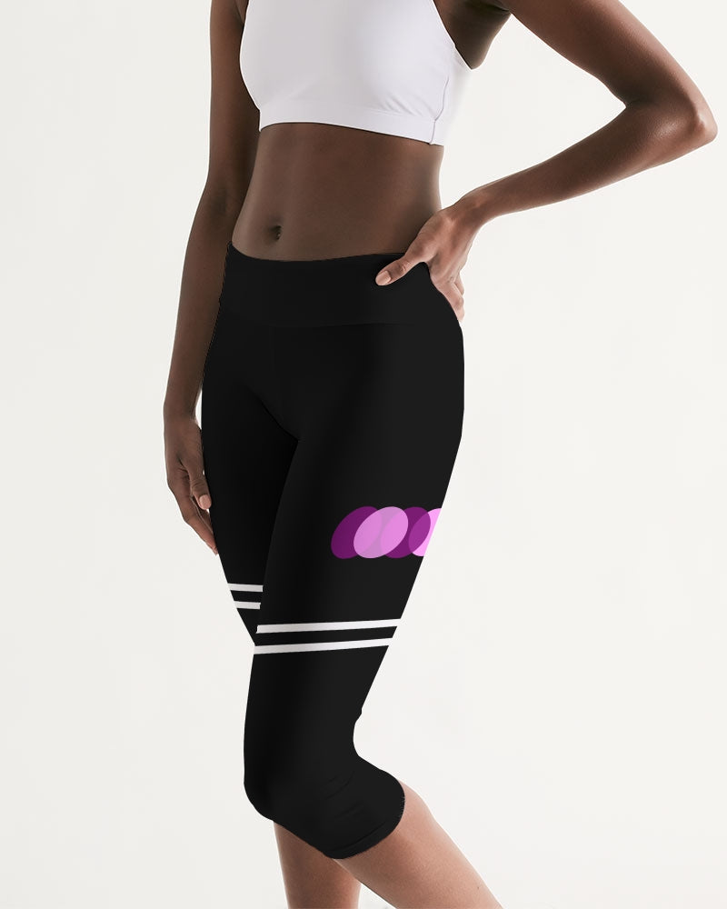 Burgundy Pinks Team Women's Mid-Rise Capri