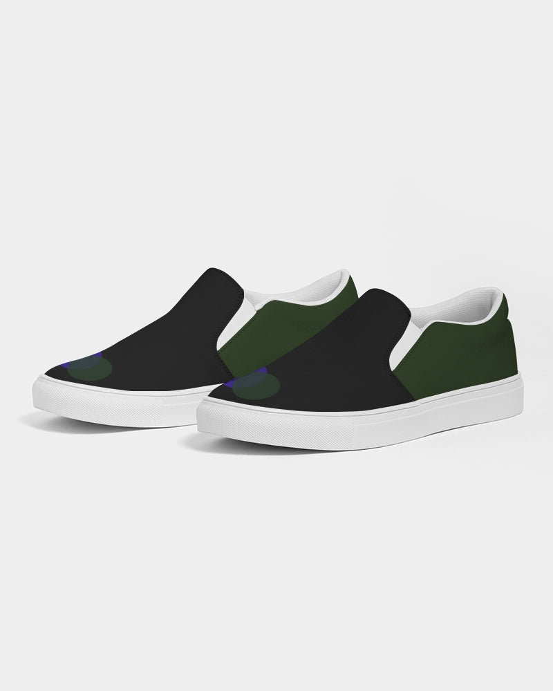 Men's Dark Green & Blue (Green Back) Slip-On Canvas Shoe