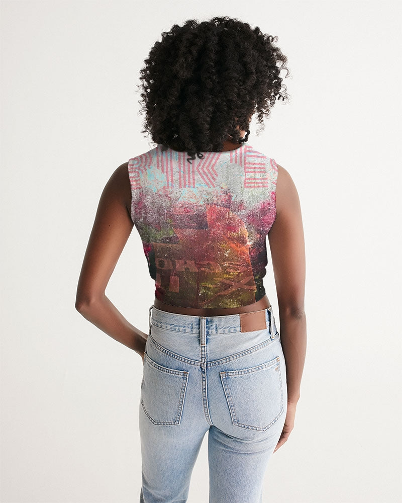 Flowered Bikes Women's Twist-Front Tank