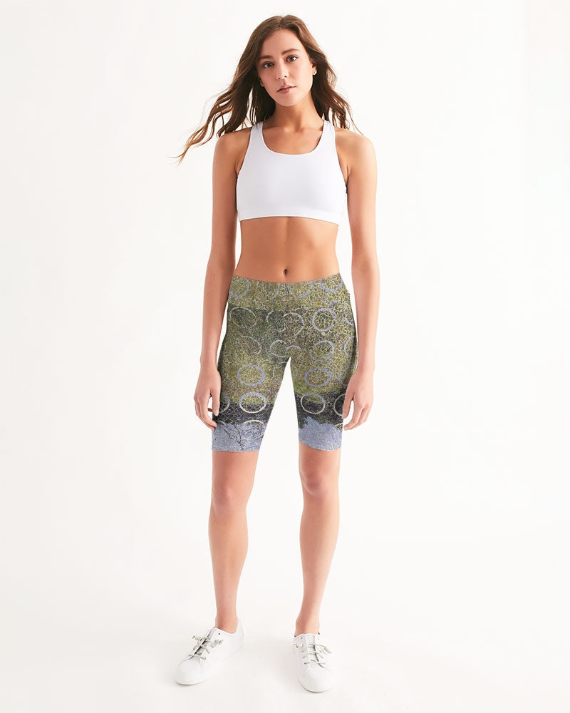 Circular Prairie Women's Mid-Rise Bike Shorts