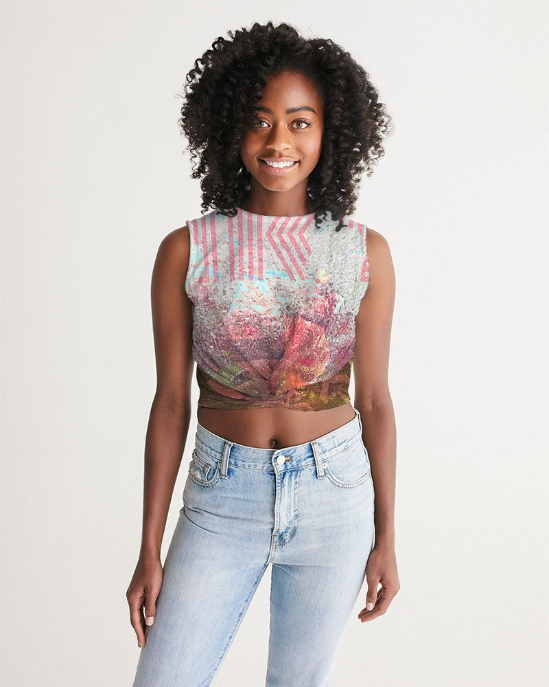 Flowered Bikes Women's Twist-Front Tank