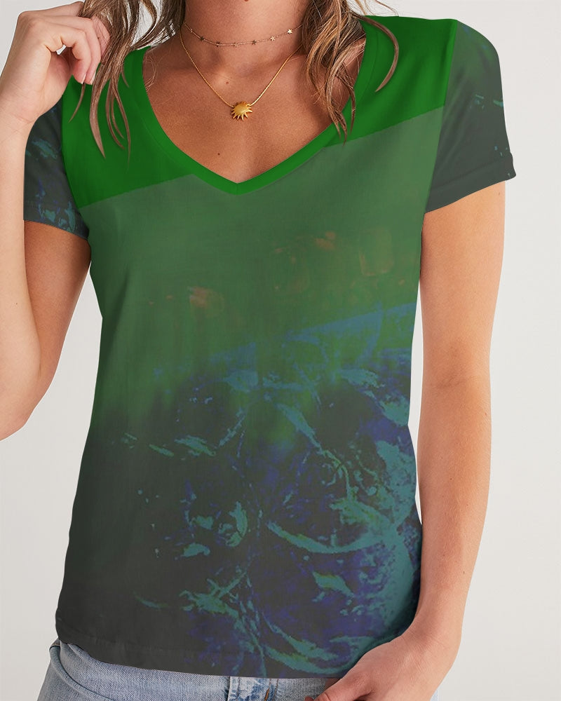 Green Danube Women's V-Neck Tee