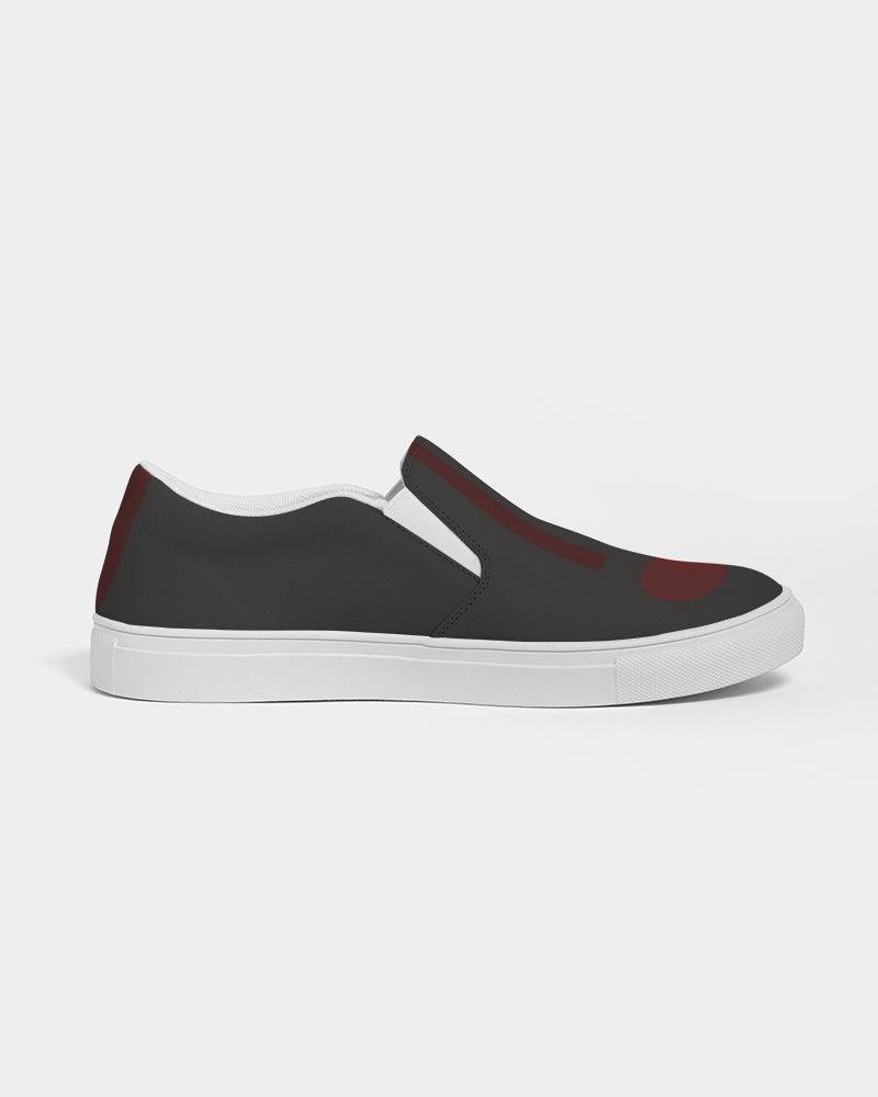 Mud Grey Burg Stripes Women's Slip-On Canvas Shoe