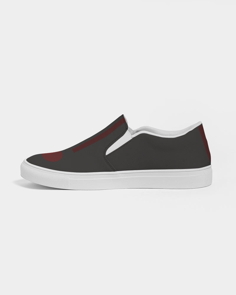 Men's Mud Grey & Burg Stripes Slip-On Canvas Shoe