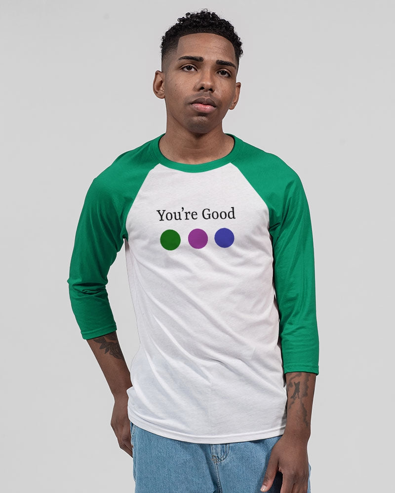 You're Good Three-Quarter Sleeve Baseball Tee | Bella + Canvas