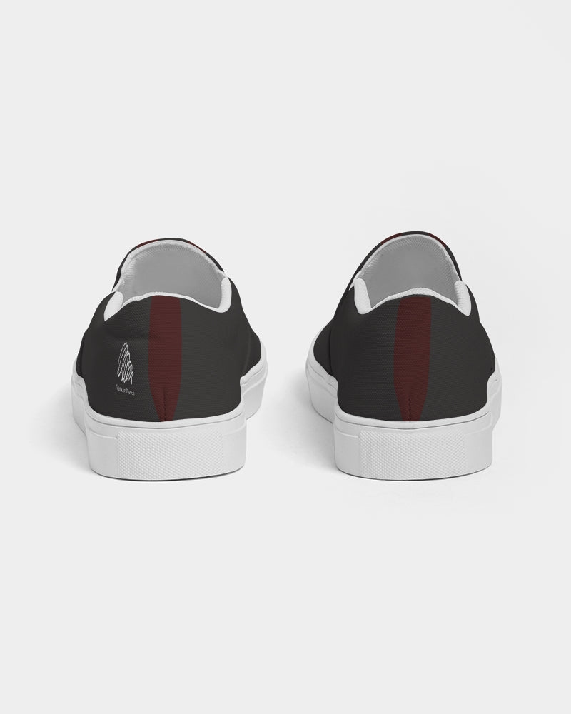 Mud Grey Burg Stripes Women's Slip-On Canvas Shoe