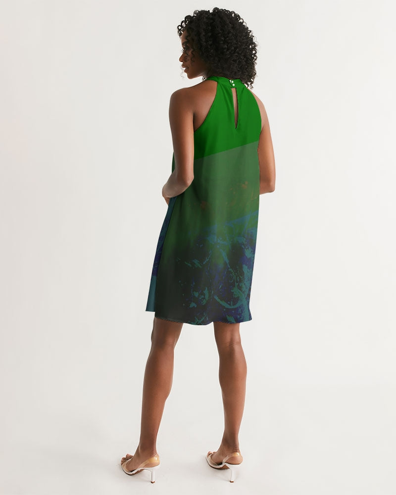 Green Danube Women's Halter Dress