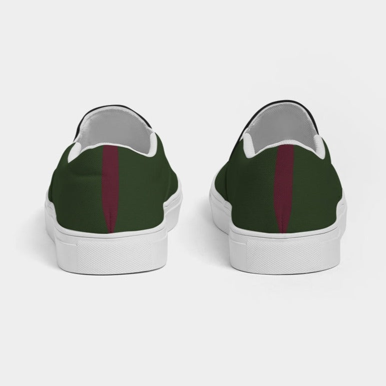 Men's Dark Green & Blue (Green Back) Slip-On Canvas Shoe