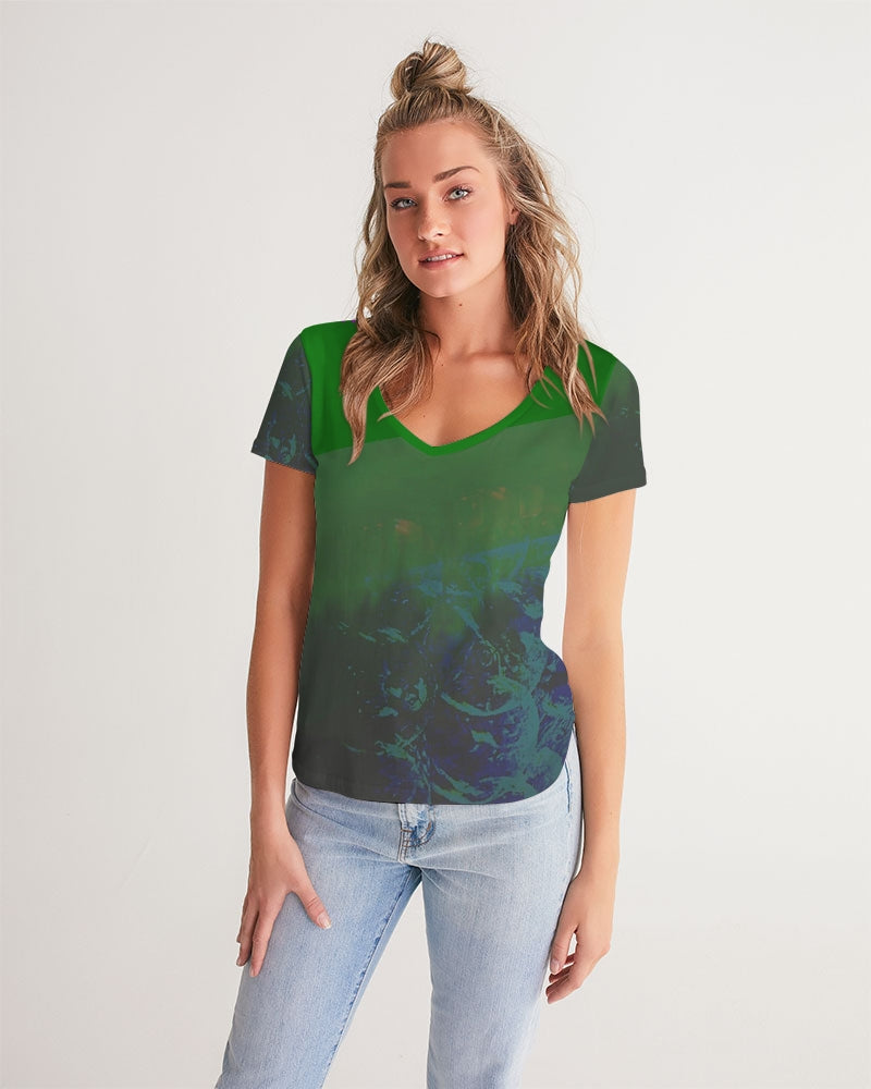 Green Danube Women's V-Neck Tee