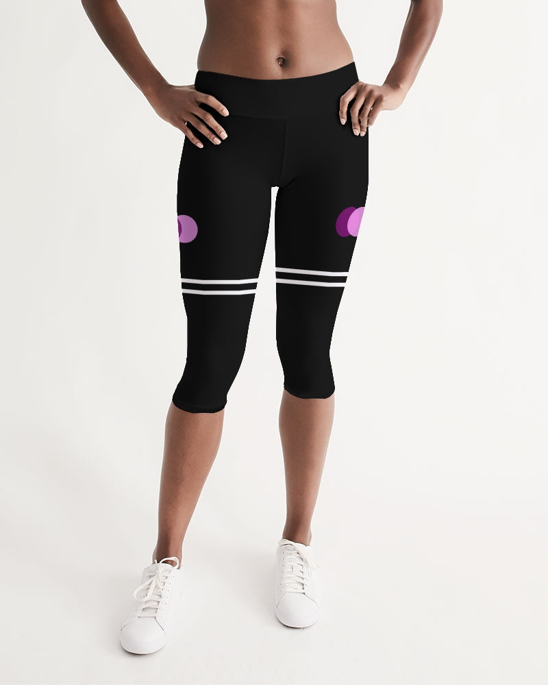 Burgundy Pinks Team Women's Mid-Rise Capri