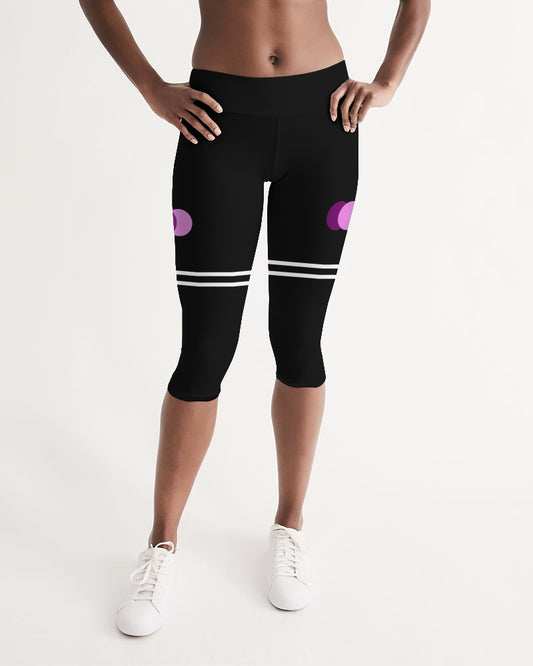 Burgundy Pinks Team Women's Mid-Rise Capri