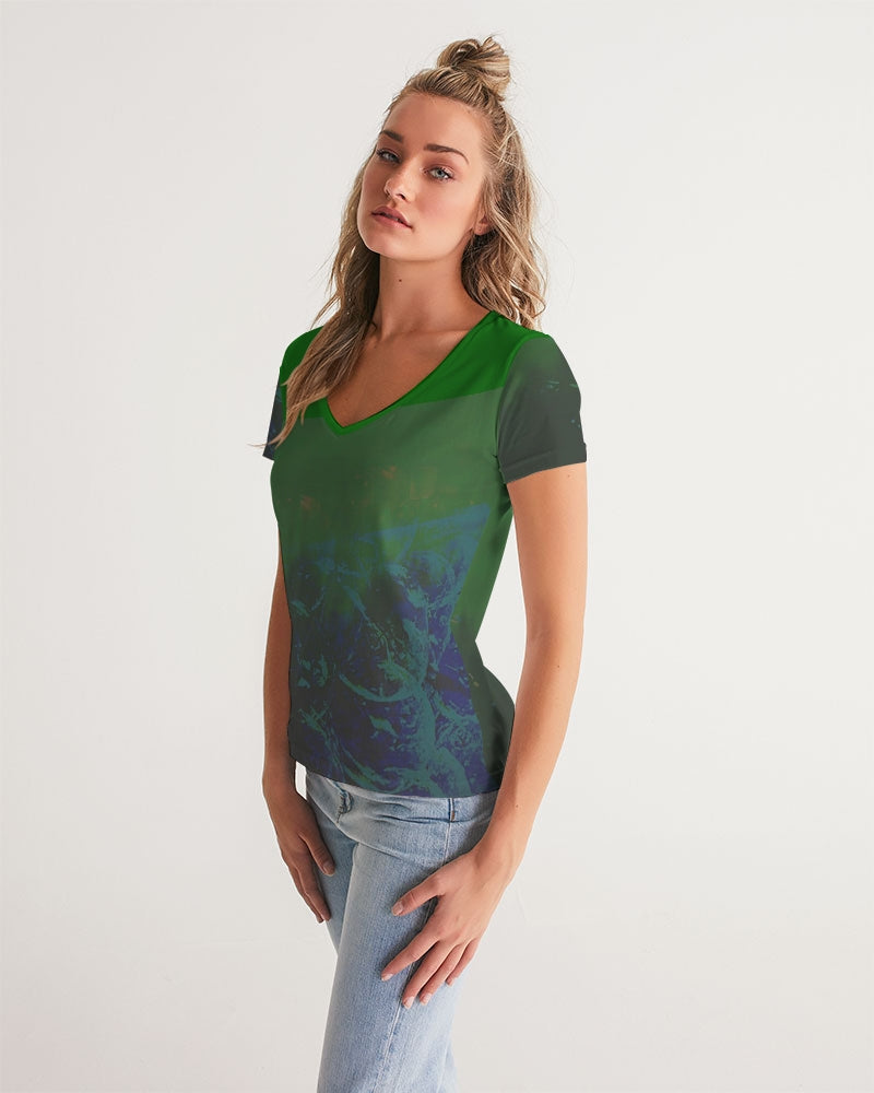 Green Danube Women's V-Neck Tee