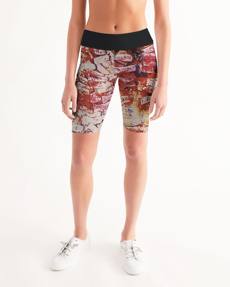 Punk Paint Women's Mid-Rise Bike Shorts