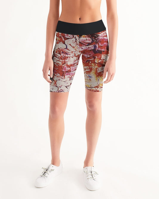 Punk Paint Women's Mid-Rise Bike Shorts