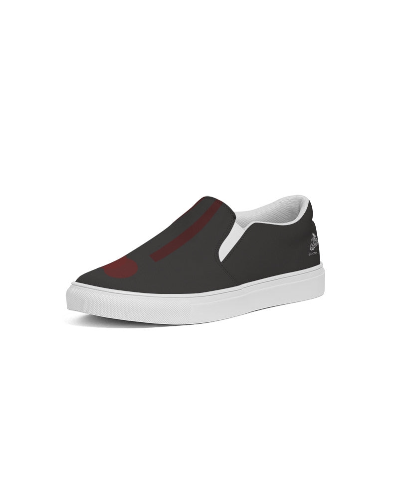 Mud Grey Burg Stripes Women's Slip-On Canvas Shoe