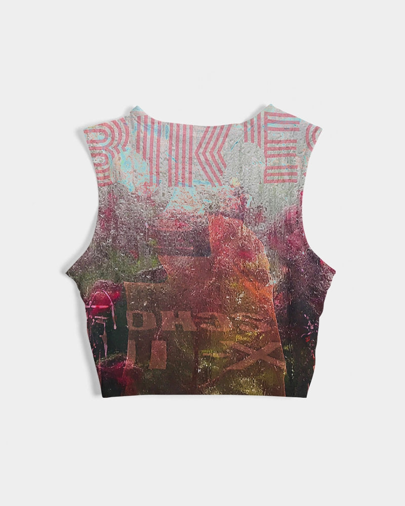 Flowered Bikes Women's Twist-Front Tank